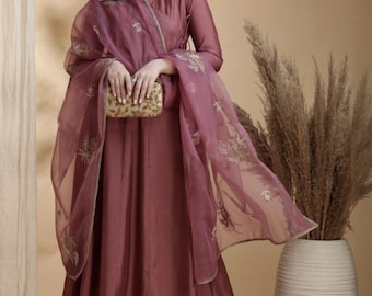 Women Angrakha Suit Set: Indian Party Wear