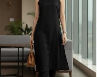 Striped Black Kurti