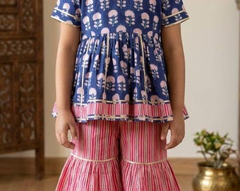 Girl Floral Palazzo set| Summery Indian Dress| Festive