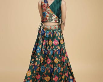 Girls'  Lehanga Choli Set: Diwali Festivewear