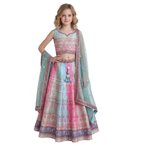 Girls&#39;  Lehanga Choli Set: Diwali Festivewear