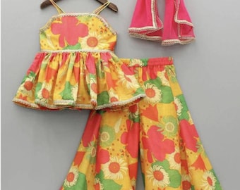 Girls' Floral Palazzo set