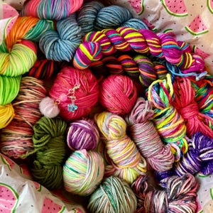 DK Hand Dyed Scrappy Sock/ Colourwork Boxes