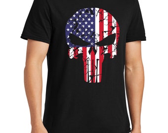 Patriotic Skull Shirt, Punisher