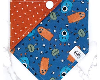 Galaxy Ghouls omkeerbare klikbare honden-/kattenbandana