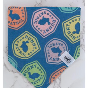 Bunny Patrol Reversible Snap-On Cat/Dog Pet Bandana
