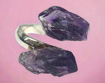 Amethyst Ring Healing Crystal