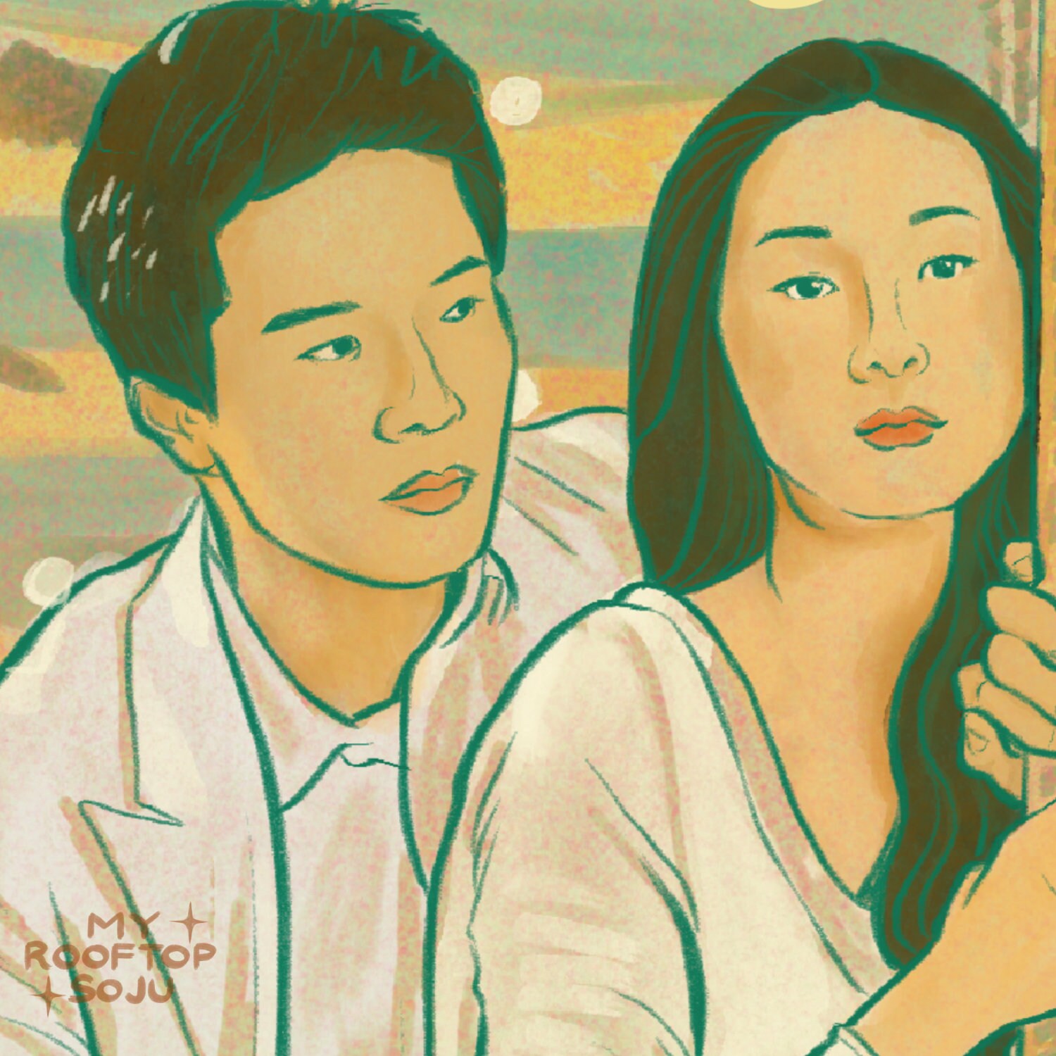 Stairway to Heaven Kdrama Poster, Korean Drama Illustrated Art Print ...