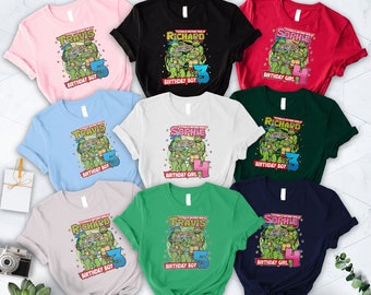 Turtles Birthday Boy Shirt, Turtles Matching Shirt, Custom Turtle Birthday Party Shirt, Green Turtles Shirt, Turtles Group Shirt