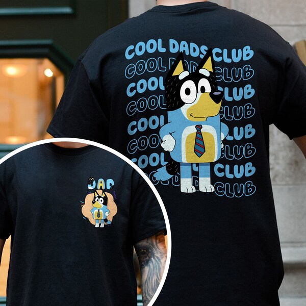 Cool Dads Club Blue T-Shirt, Blue  Father's Day Shirt, Bandit Cool Dad Club Shirt, Dad Birthday Gift, Blue  Rad Dad Club Shirt