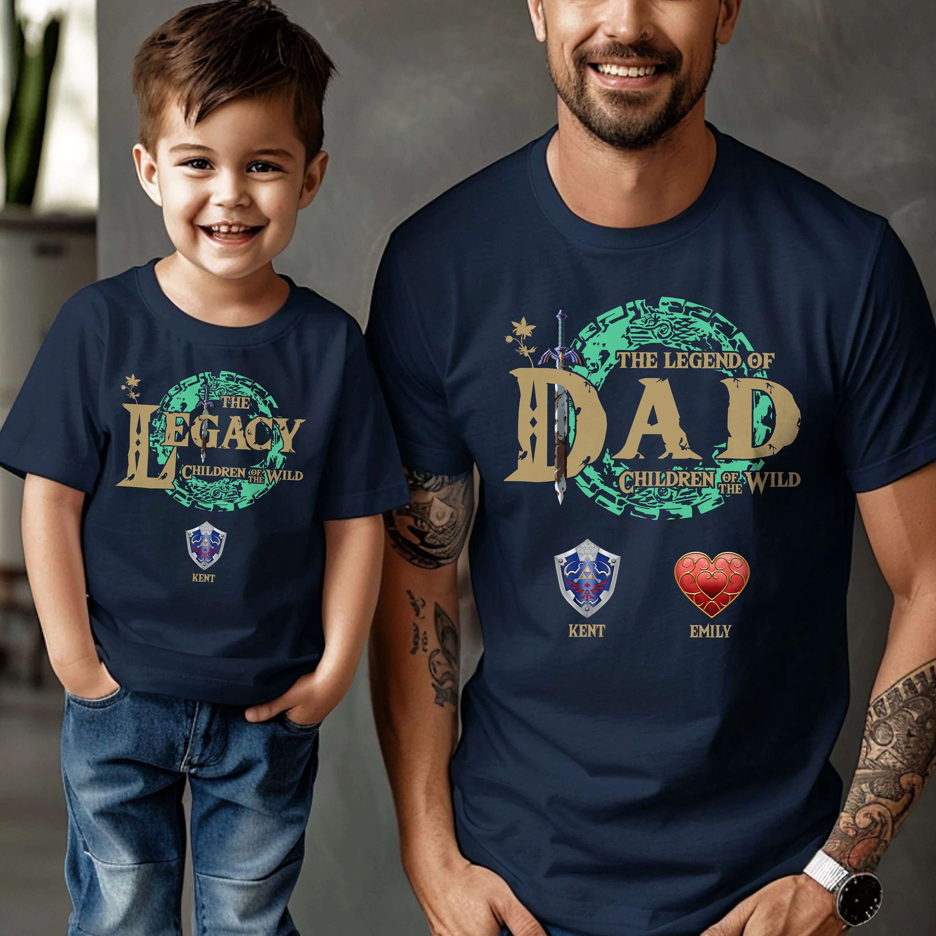 Personalized The Legend Of Dad and Son T-Shirt, Zelda Dad Shirt, Zelda Shirt