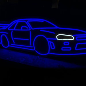 R34 GTR SKYLINE LED Decor Sign