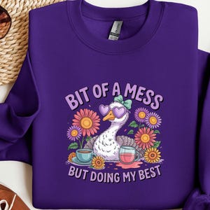 Felpa con l&#39;oca, maglietta con l&#39;oca buffa, maglione con l&#39;oca, maglietta divertente per donna, regali di compleanno unici per moglie, regalo per migliore amica, regalo per amante dell&#39;oca