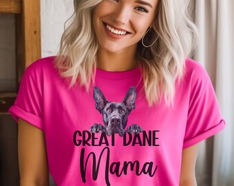 dog mom shirt, great dane gift, dog mama gift, unique birthday gift for pet lover, tshirt for women, pet owner shirt, dog owner gift, dog