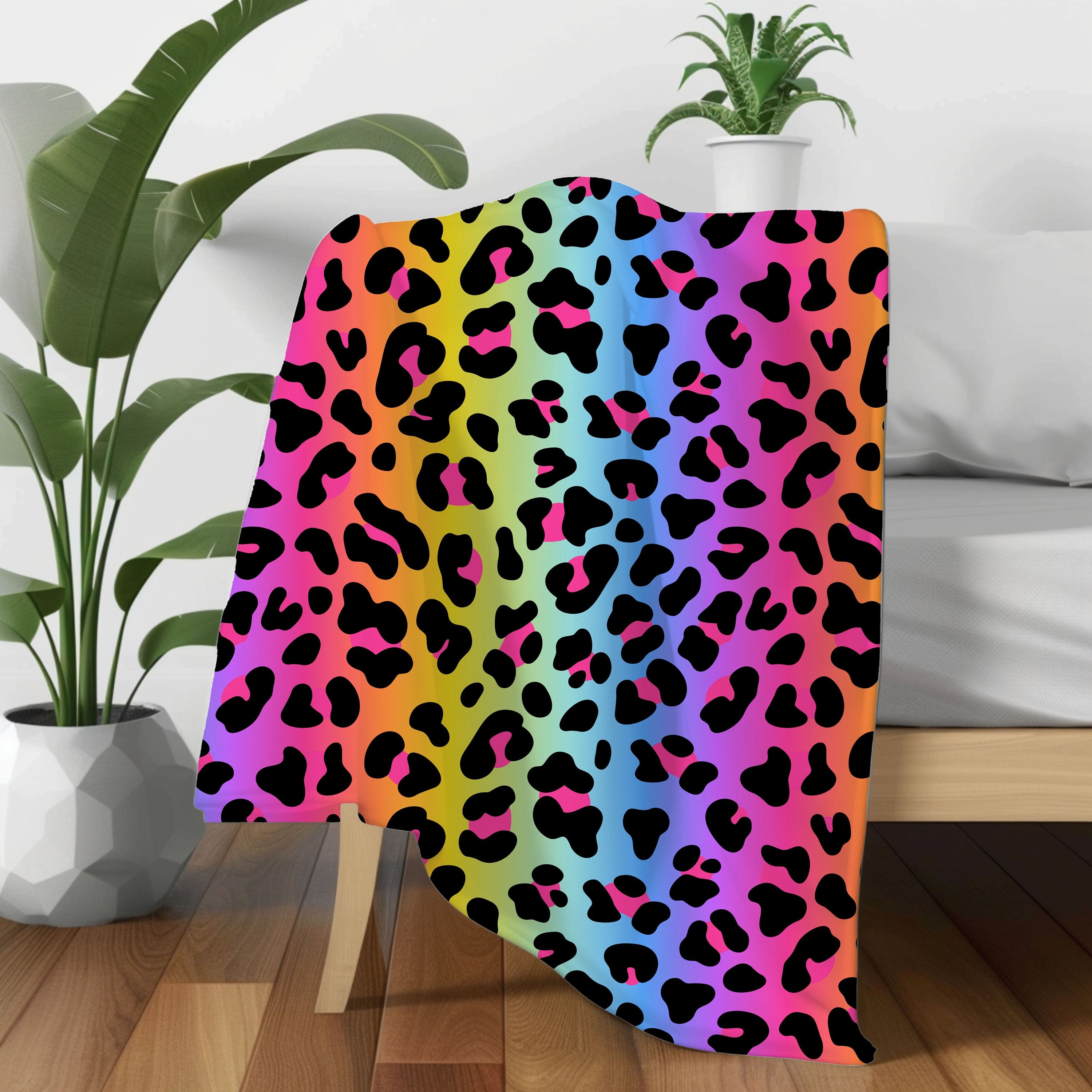 Leopard Print Throw, Throw Blanket for Bed, Animal Print