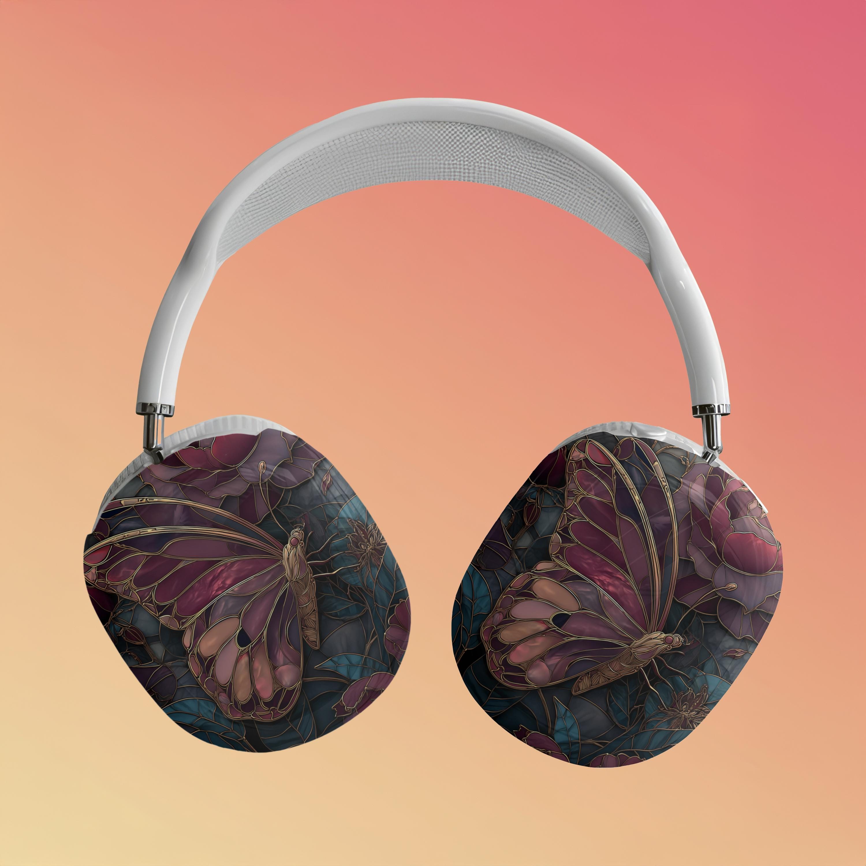 Stained Glass Butterfly AirPods Max Case, Cute Airpod Max Case Cover Headphone Accessories