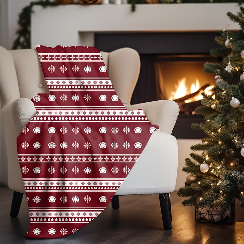 Classic Christmas Blanket for Daughter, Cozy Throw Blanket for Chair