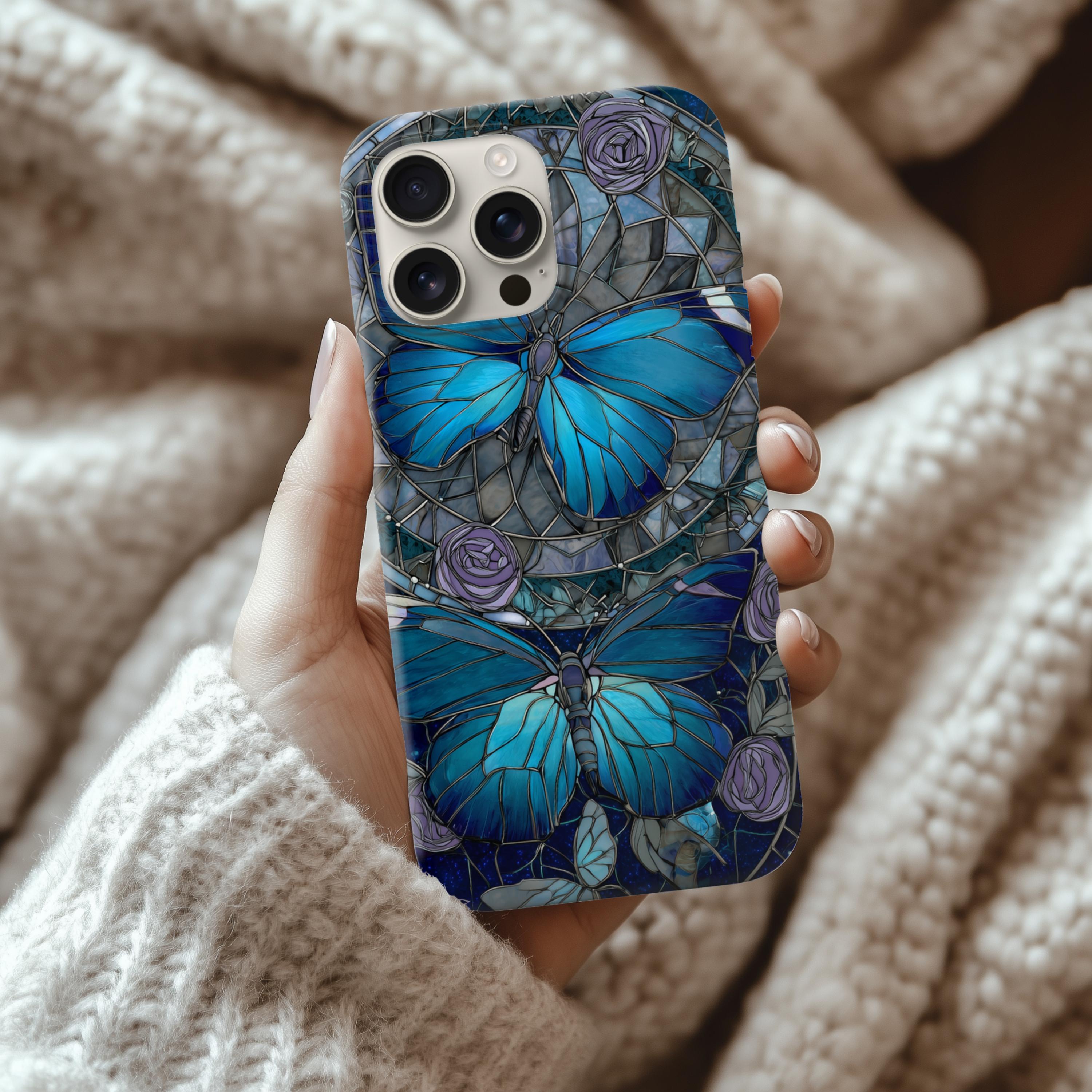 Blue Butterfly Phone Case - Etsy