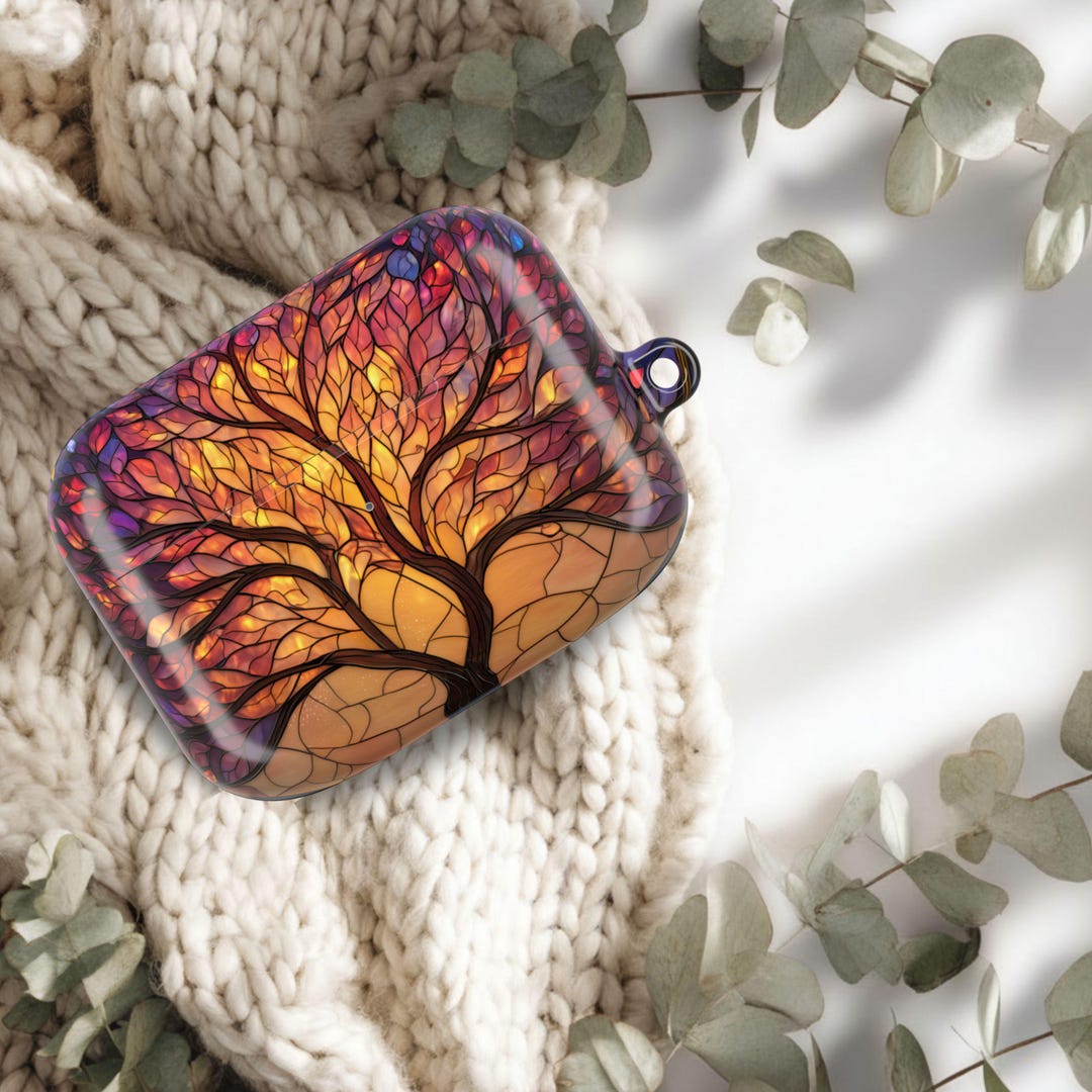 Faux Stained Glass Tree of Life Apple AirPod Case, AirPod Pro Case 2 1 ...