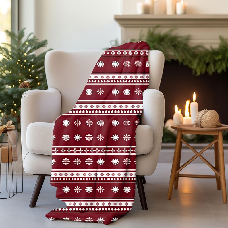 Classic Christmas Blanket for Daughter, Cozy Throw Blanket for Chair