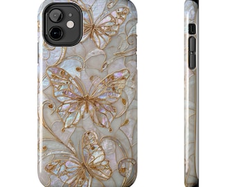 Stained Glass Butterflies Impact Resistant Phone Case, iPhone Case and  Samsung Galaxy Phone Case