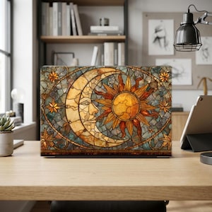 Stained Glass Celestial Art MacBook Hülle für Macbook Pro 16, 14, 13, Macbook Air 15, 13 Laptop Hülle