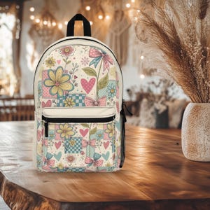 Sac à dos pour la rentrée scolaire, Sac à dos en patchwork, Modèles tendance, Sac à dos pour l'université, Cartable pour fille, Cadeau de rentrée scolaire pour enseignant