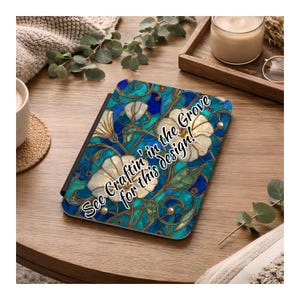 Funda Kindle con diseño celestial de vidrieras de 7", funda Kindle con correa, regalo para amantes de los libros. imagen 7
