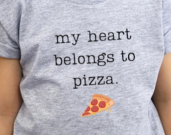 Camiseta infantil para amantes de la pizza, regalo divertido para amantes de la comida