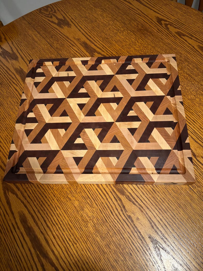 3D Interlocking Cubes Cutting Board - Etsy