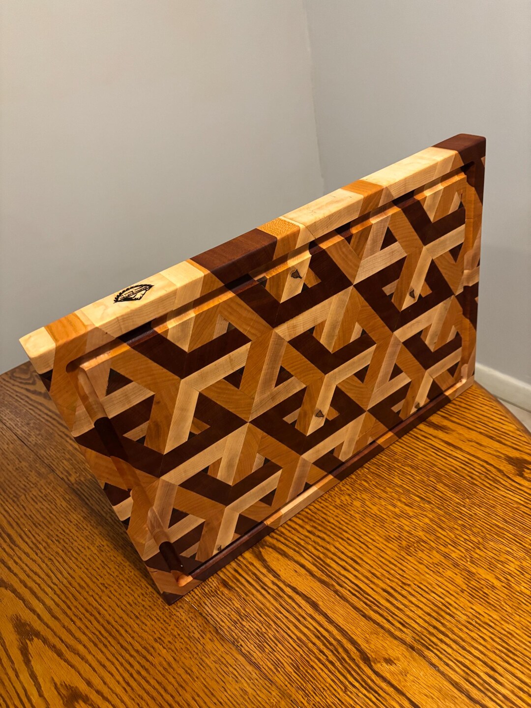 3D Interlocking Cubes End Grain Cutting Board - Etsy