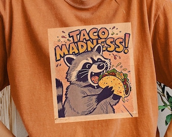 Taco Madness Raccoon T-Shirt | Funny Food Animal Tee
