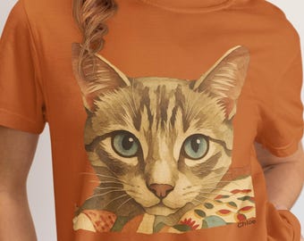 Mein Cat Chloe Portrait T-Shirt | Siamesisches Gesicht Tee