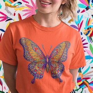 Butterfly Wings Graphic T-Shirt: Colorful Nature Tee