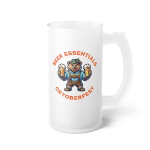 Frosted Oktoberfest Beer Mug: Vibrant Drinkware for Beer Lovers