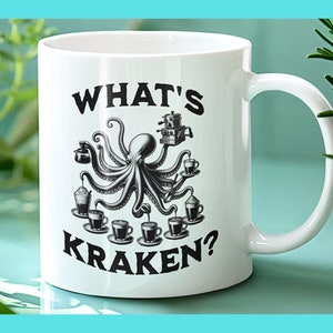 What&#39;s Kraken Coffee Mug: Nautical Octopus Ceramic Cup