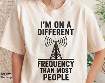 Ham Radio Signal Grafik Tee, verschiedene Frequenz Turm T-Shirt |