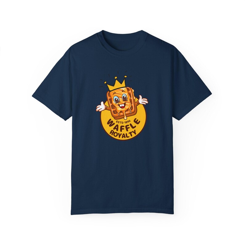 Waffle Royalty T-shirt, Garment-Dyed Breakfast Lover Tee image 4