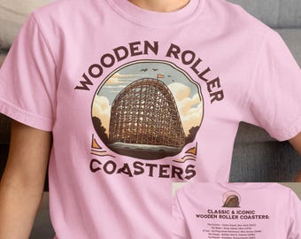 Vintage Wooden Roller Coaster T-Shirt: Garment-Dyed Comfort Colors Tee