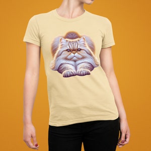 Persian Cat T-Shirt: Elegant Fluffy Feline Design