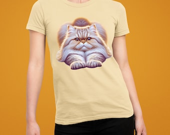 Persian Cat T-Shirt: Elegant Fluffy Feline Design