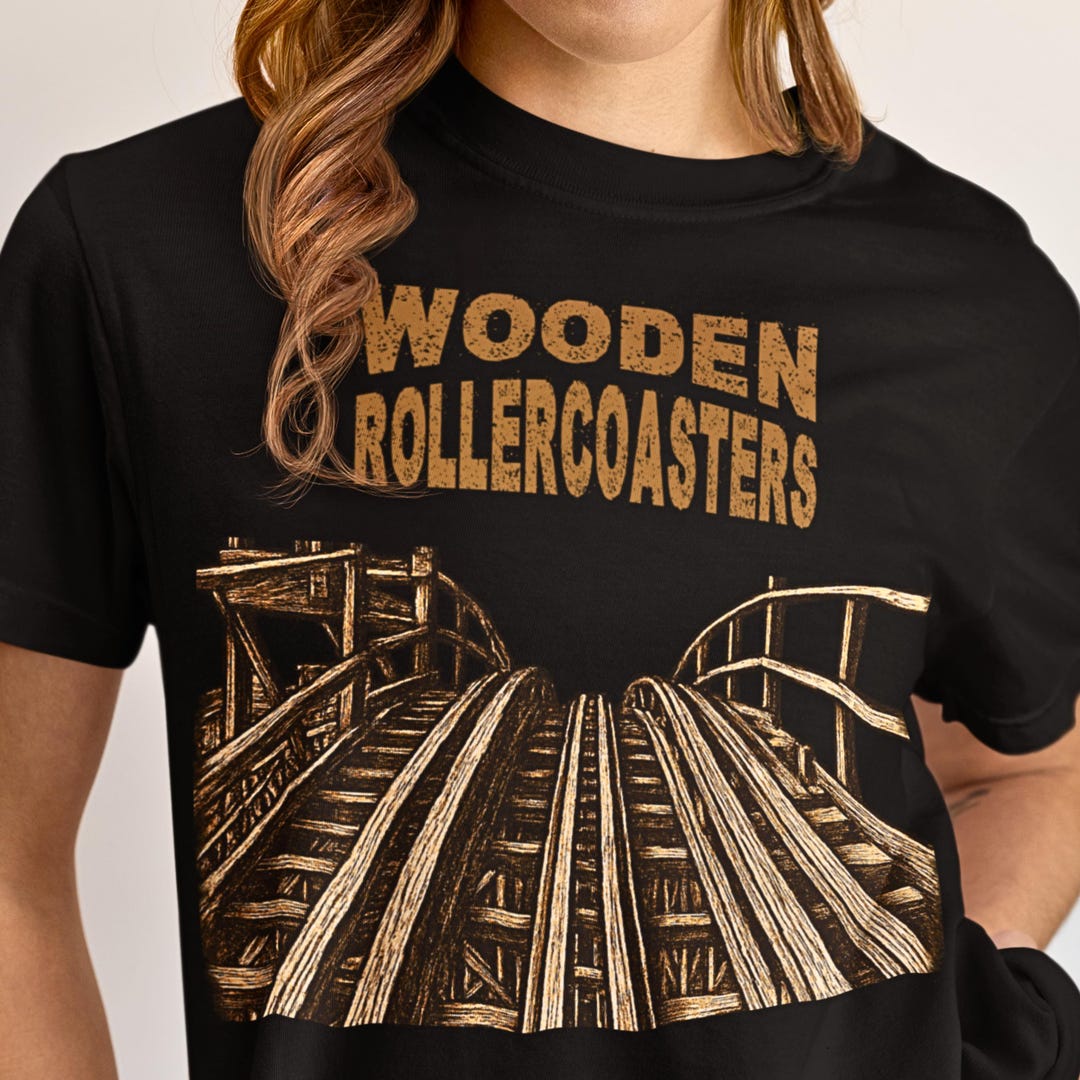 Coaster Merch Wooden Rollercoaster Enthusiast T-shirt: Comfort Colors Tee - Etsy