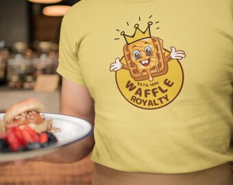 Royalty-T-shirt met wafelpatroon, Garment Dyed Breakfast Lover-T-shirt