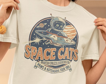 Space Cats T-Shirt | Astronaut Cat Galaxy Design