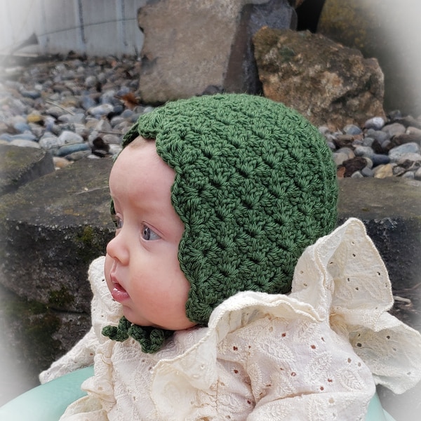 Irish Moss Baby Bonnet