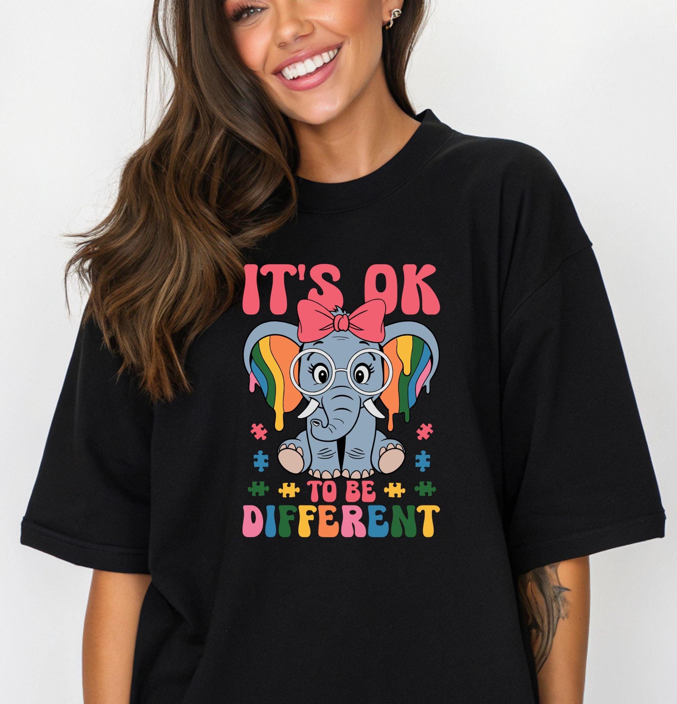 Pride Month Shirt, It’s OK to Be Different T-Shirt, Cute Pride Graphic Tee, Rainbow Pride Shirt, LGBTQ+ Gift, Colorful Pride Graphic Tee