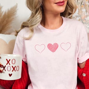 Valentine&#39;s Day Heart Tee, Cute Heart Shirt, Valentine&#39;s T-Shirt, Cute Love Shirt, Couples Tee, Valentine&#39;s Day Gift, Love T-shirt For Her