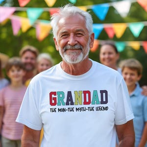 Grandad T-shirt, Father’s Day Gift for Grandpa, Grandad Graphic Tee, Classic Grandpa Shirt, Grandpa Gift for Him, Colorful Grandad Shirt