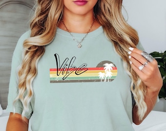 Retro Beach Vibes T-Shirt: 70er Sommer Sommer Surf T-Shirt