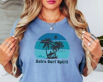 Retro Surf Graphic Tee: 80er Jahre Throwback Sommer Shirt
